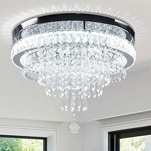 Modern Crystal Ceiling Light - 6500 Kelvin