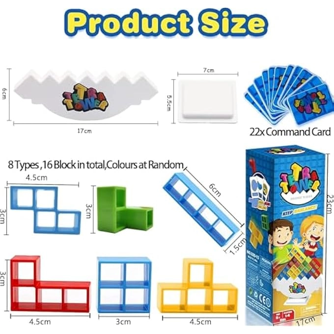 TETRA TOWER BALANCE GAME - 16 pcs