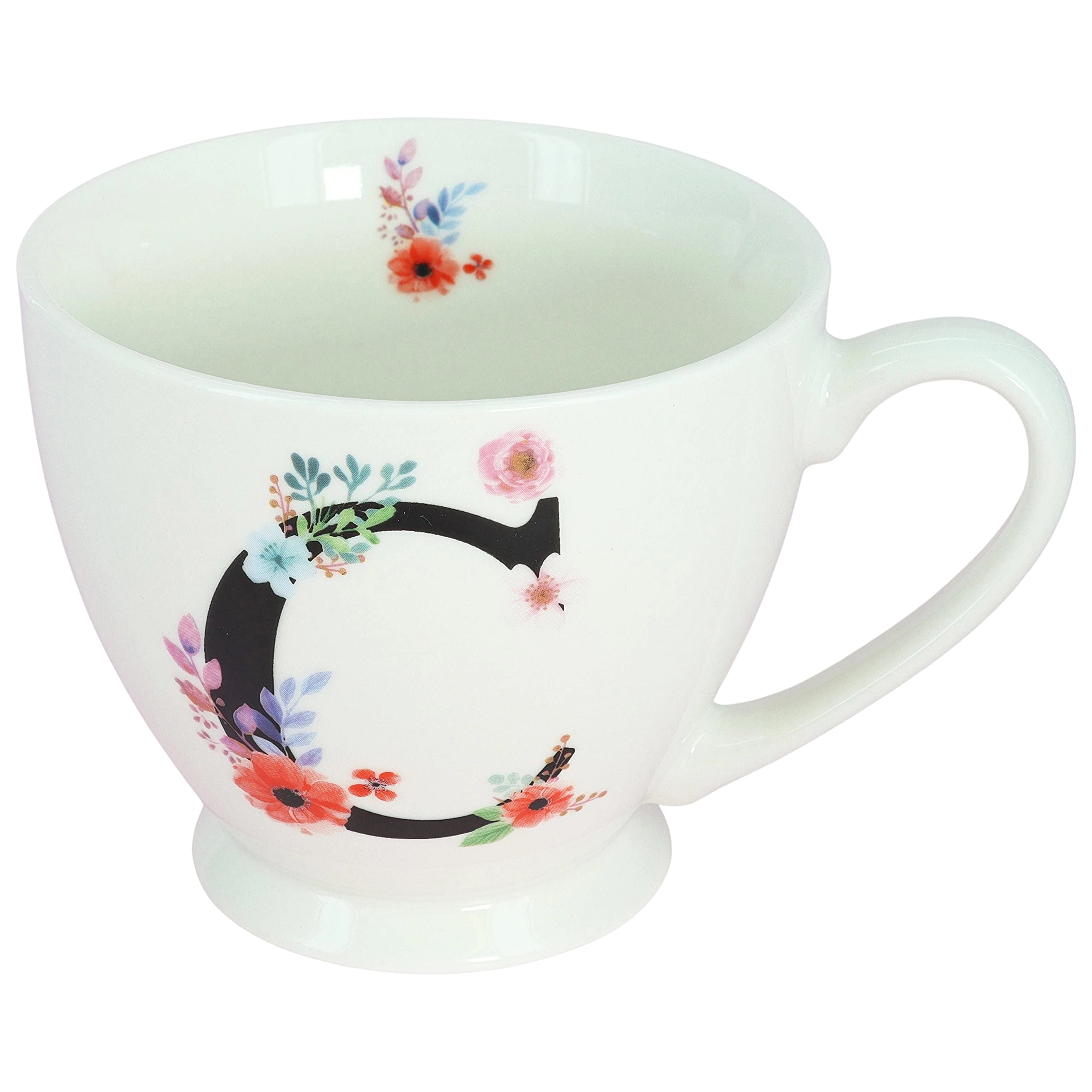 G Decor Ltd Blossom Monogram Ceramic Mug - 1 pcs - Alphabet - 450 ml