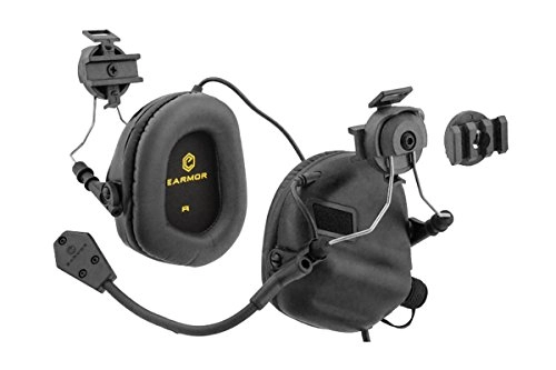 Earmor M32H - Electronic Headphones for FAST Helmets Black