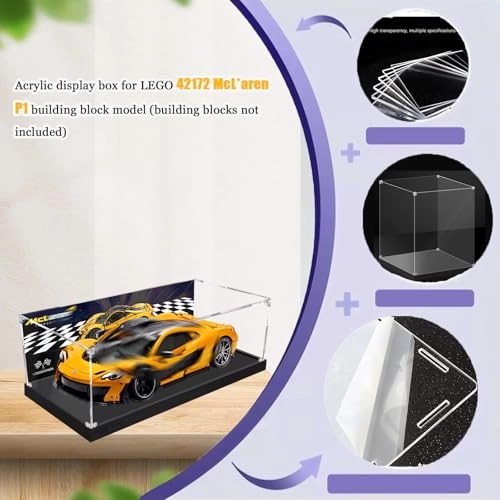 Acrylic Display Case - Compatible with Lego 62 x 30 x 20 cm