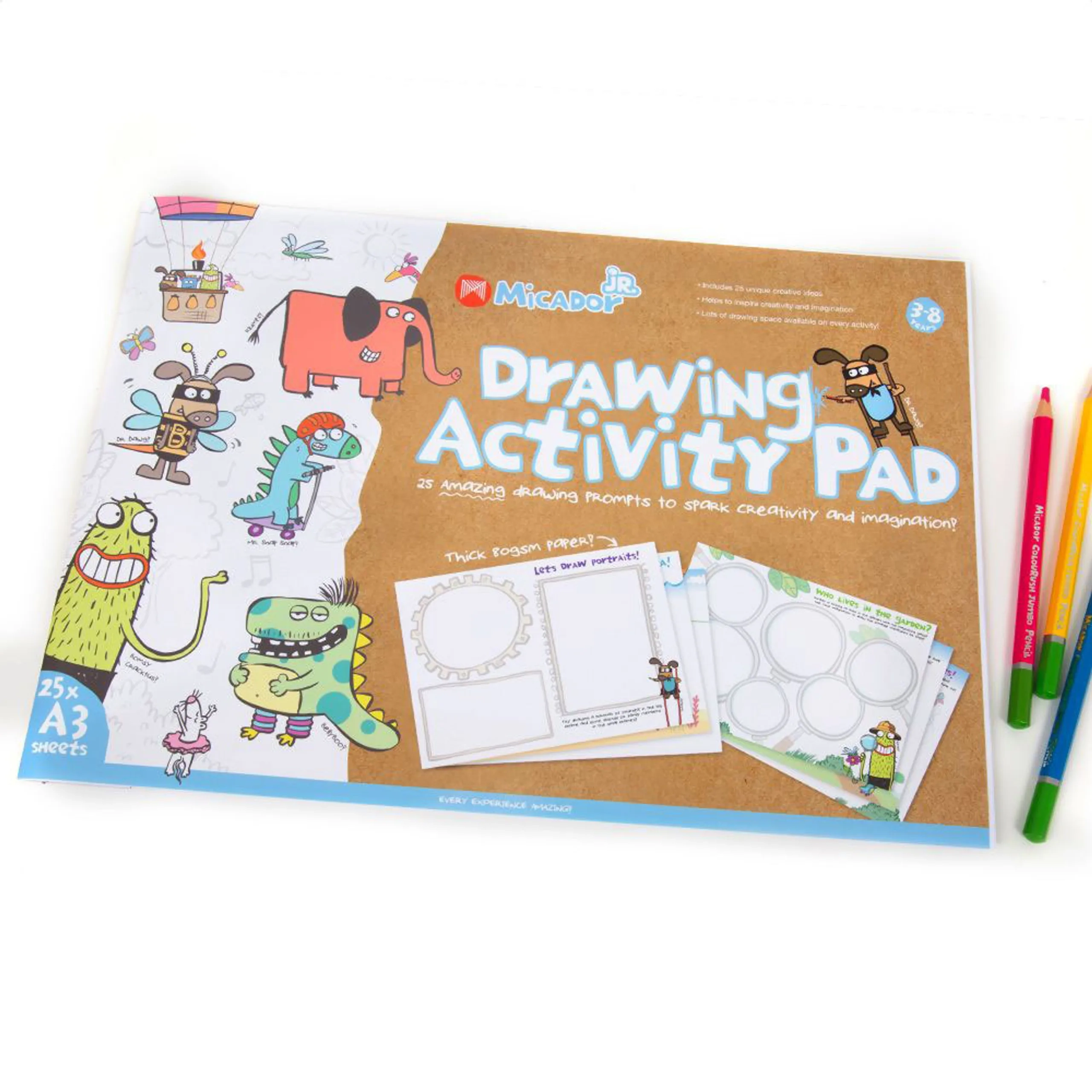 Micador Junior Drawing Activity Pad - 25 pieces
