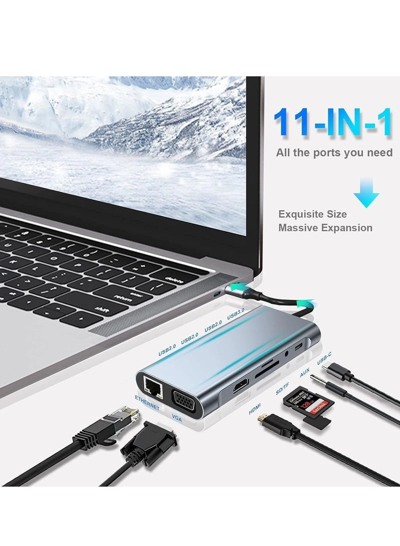 USB C Hub - 10-in-1 4K HDMI Ethernet