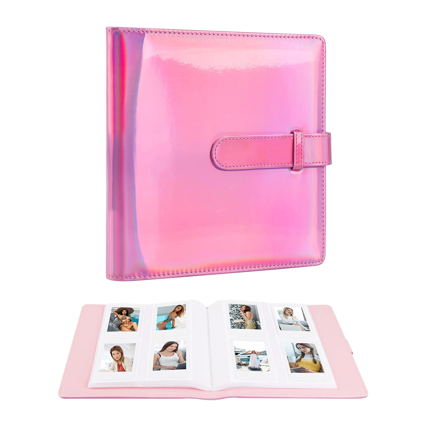 2x3" 256 Pockets Faux Leather Photo Album