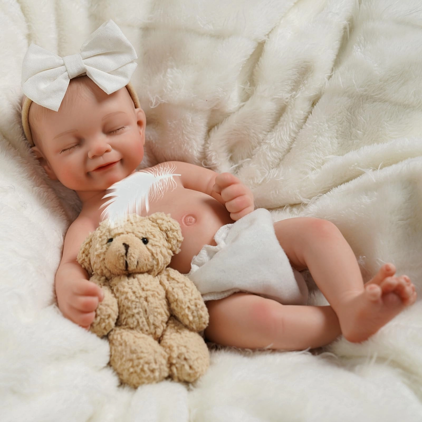 Reborn Baby Doll - 12 Inch Silicone Weighted Ages 3+