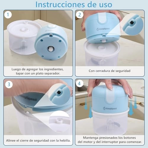 Mini Electric Food Chopper - 250 ml USB Rechargeable