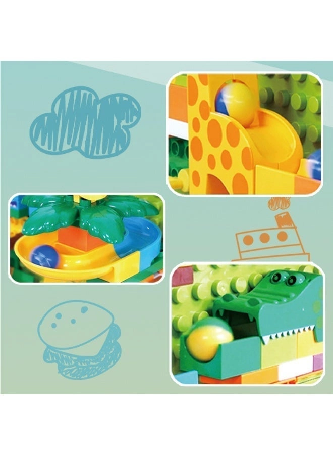 Slide Block Wall Set - Safari 212pcs