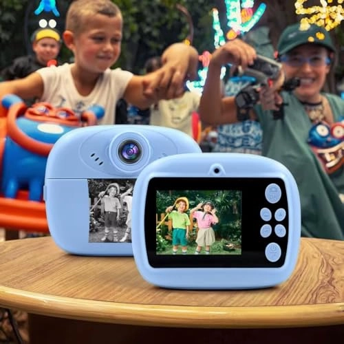 INSTANT KIDS CAMERA PRINTER - Inkless Bluetooth 2 Roll Thermal Paper