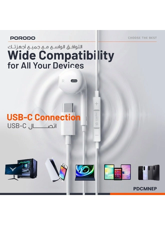 Type-C Mono In-Ear Earphones Wired Earphone