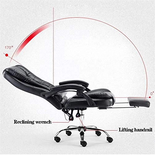 Desk Chair - PU Leather Brown High Back