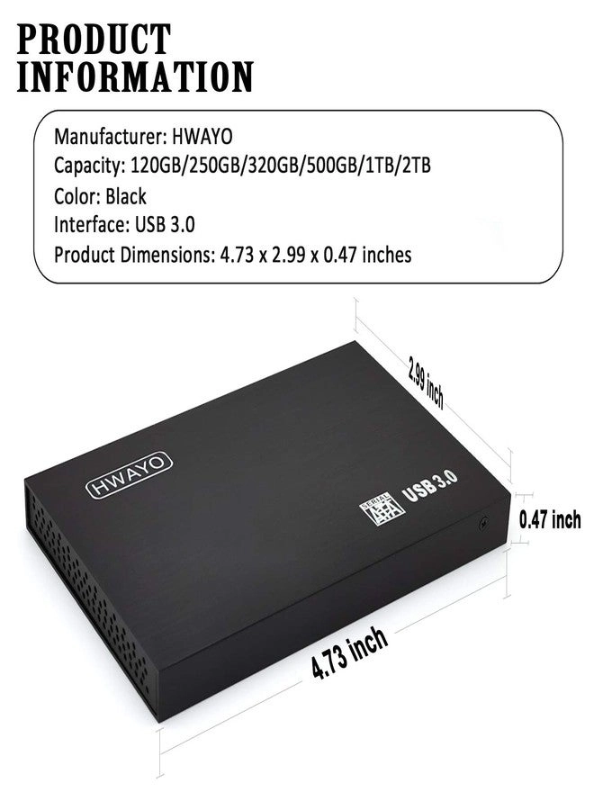 FAT 32 - 160GB 2.5-inch HDD