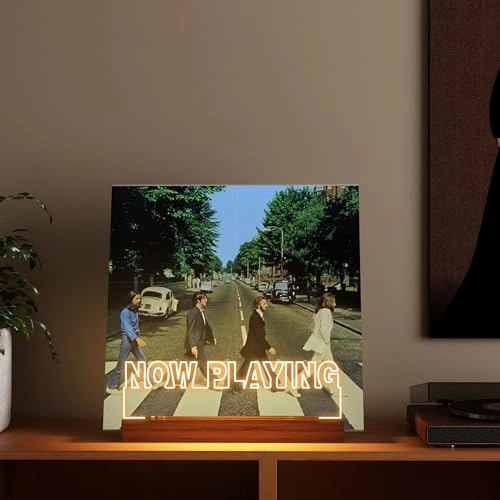 Now Playing Vinyl Record Stand - solid wood clear acrylic