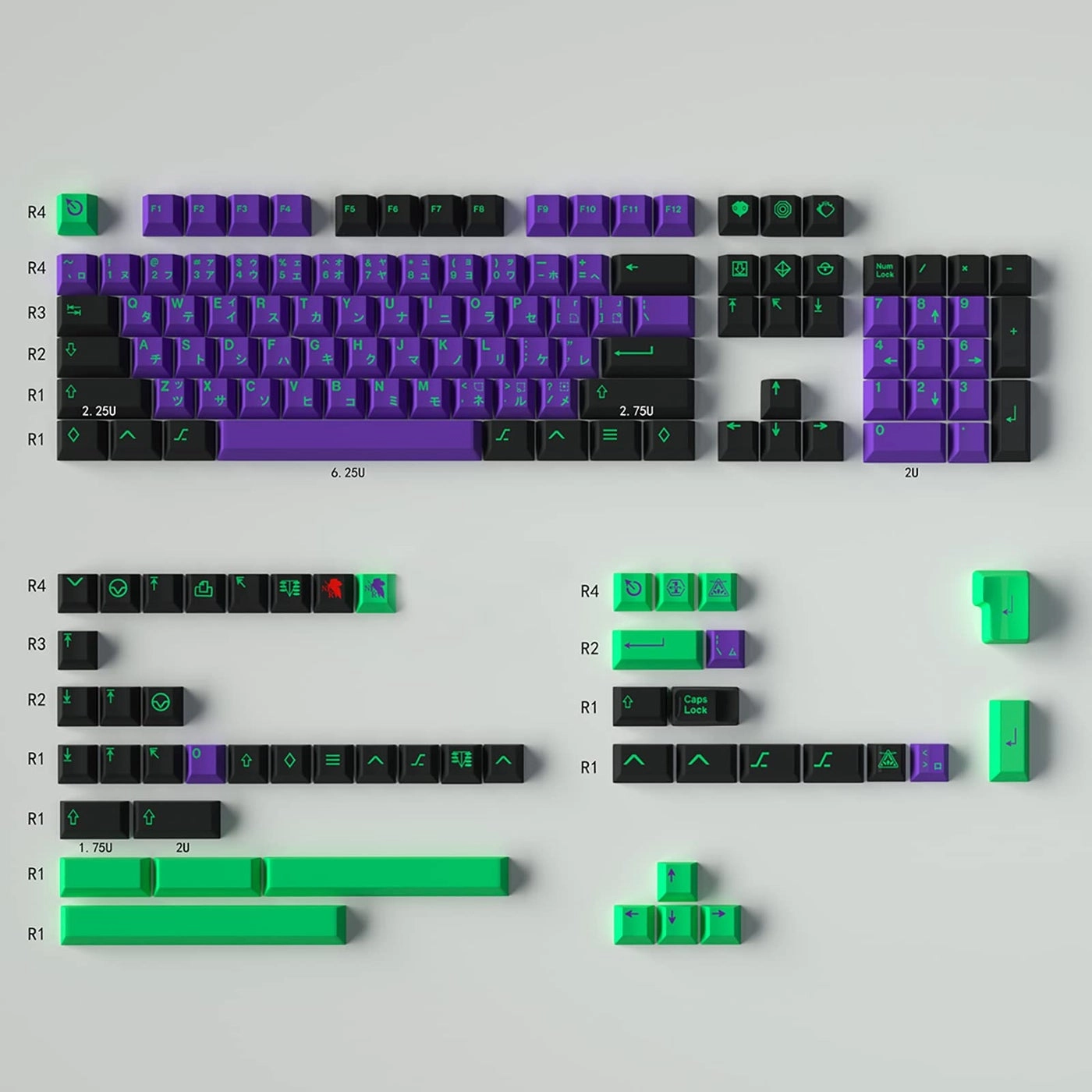 Keycaps - ANSI/ISO Layout Wired