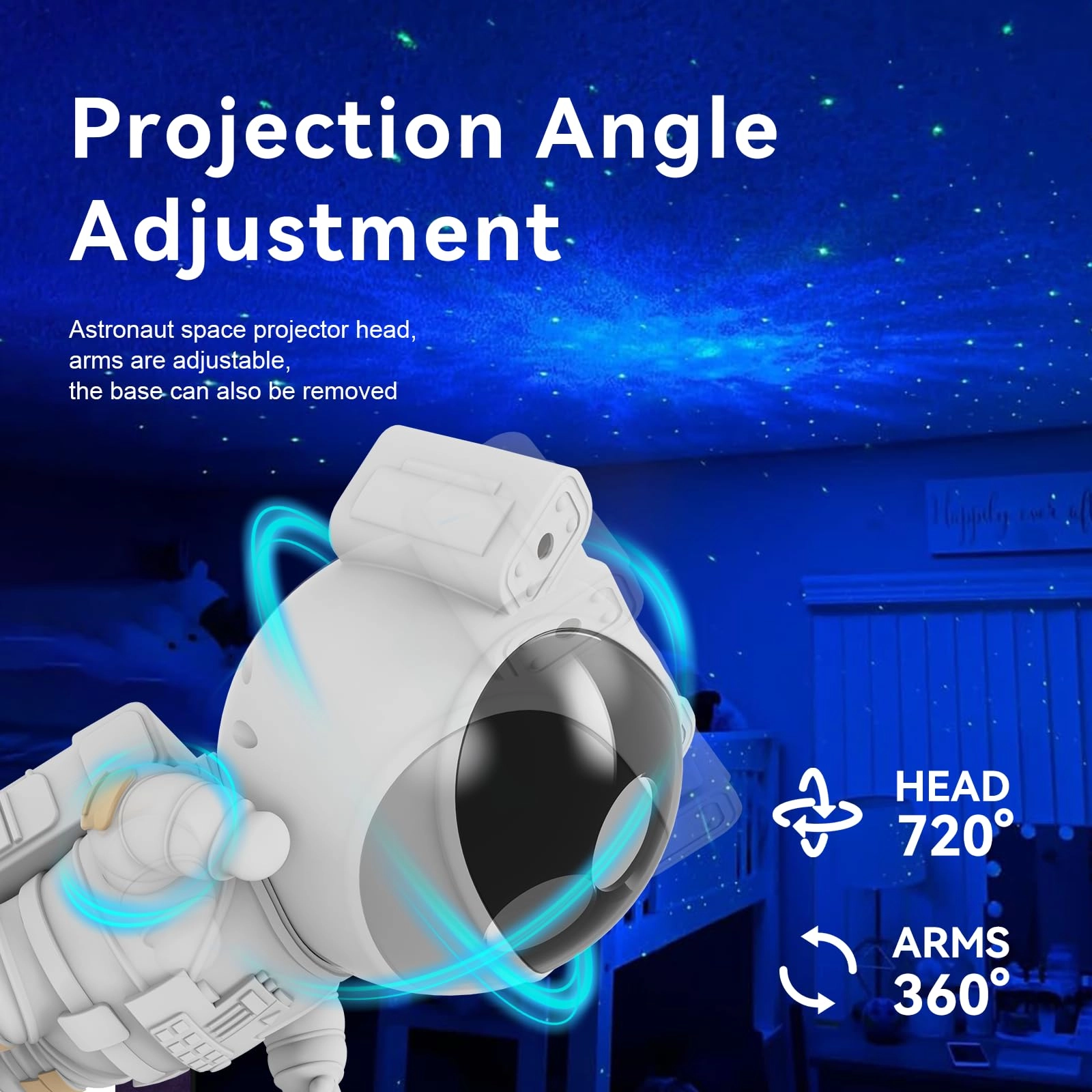 Astronaut Galaxy Projector - Corded Electric Colorful