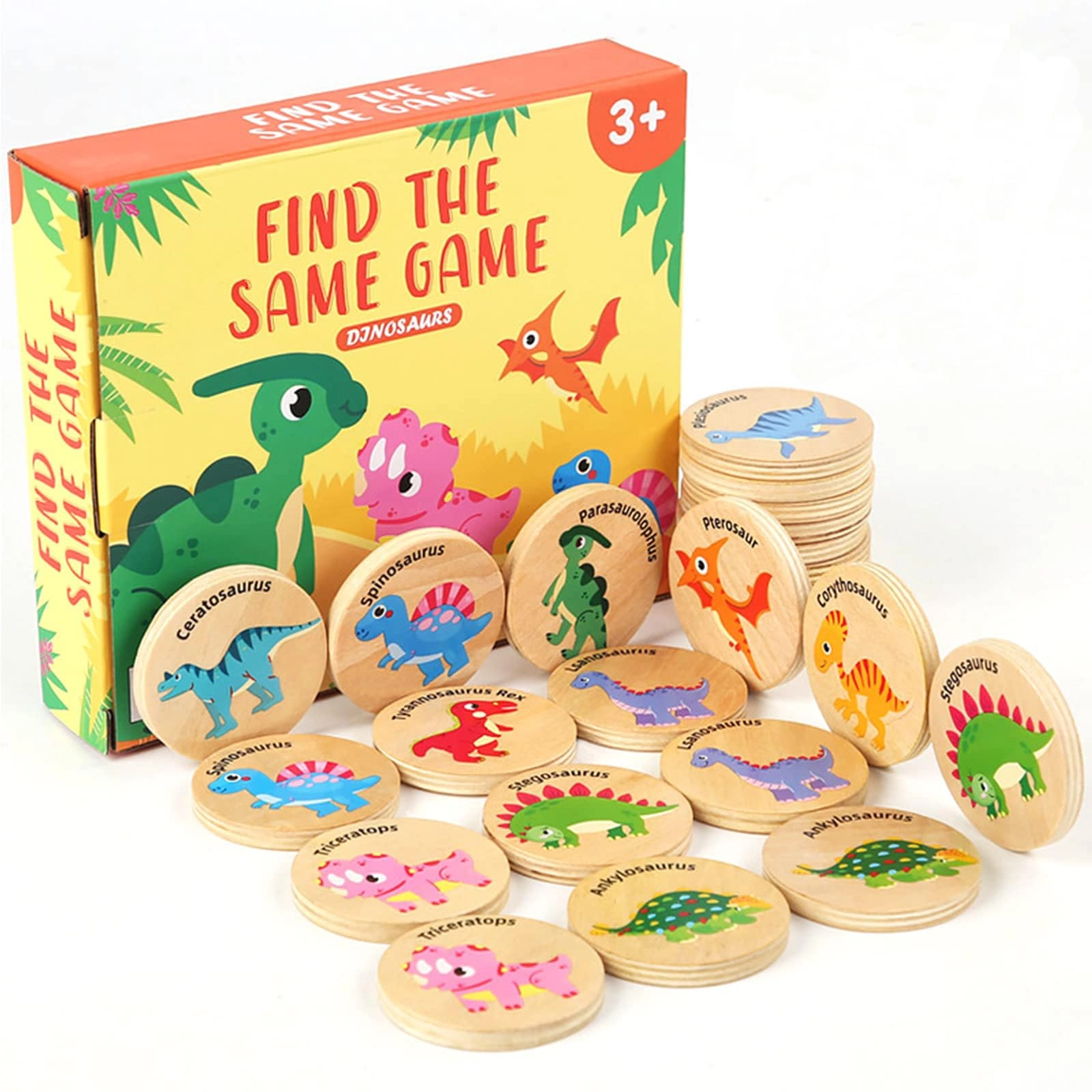 NALACAL Memory Matching Game Dinosaur - 4 5 6 Years Old 24Pcs