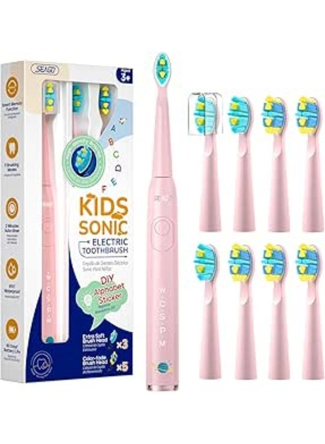 Kids Electric Toothbrush - 8 Brush Heads 5 Modes