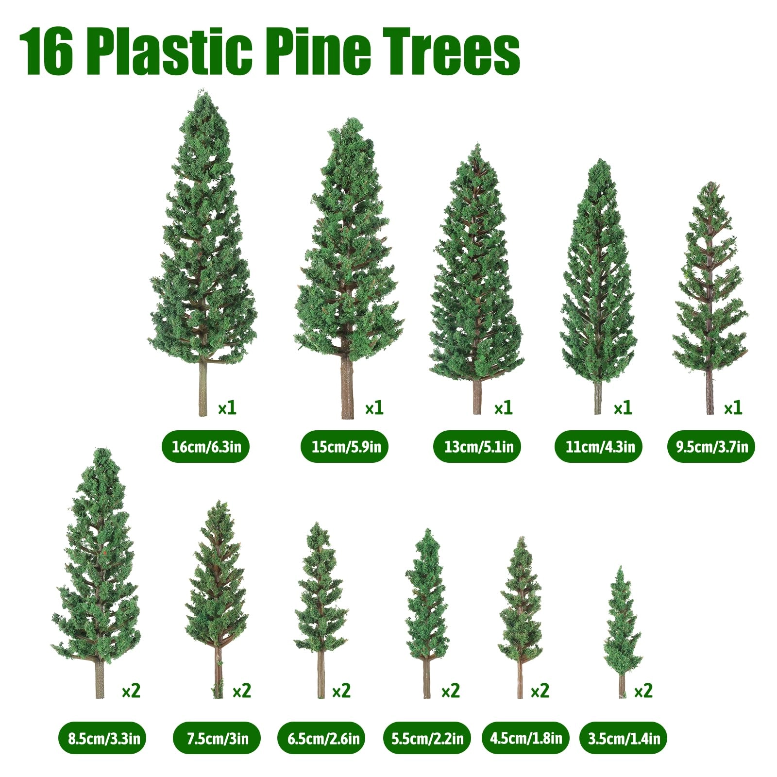 Pine Trees - 16pcs