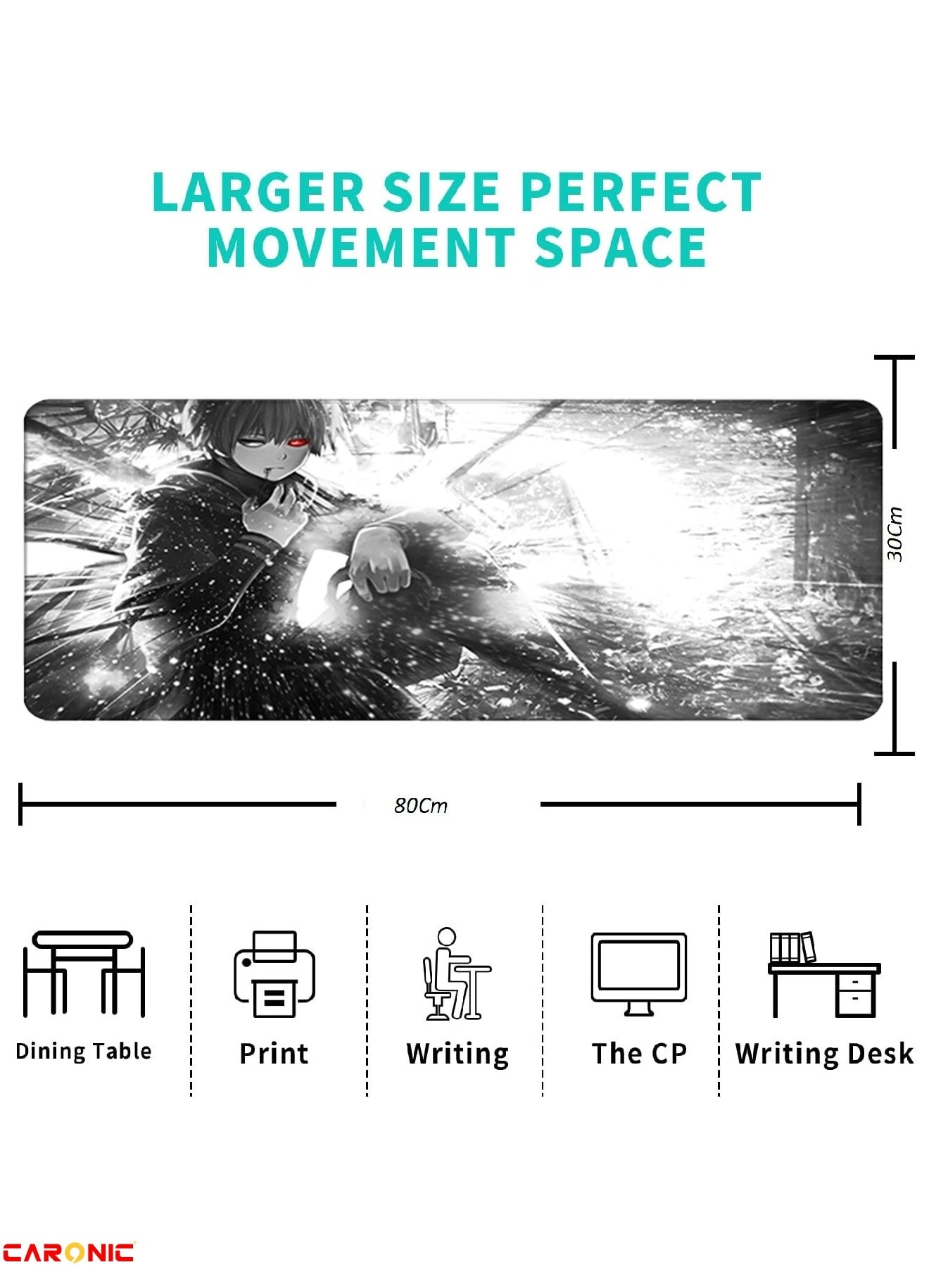 CARONIC TG- (289) Lycra Gaming Mouse Pad - 80x30 cm