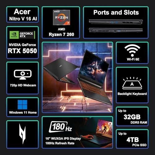 Nitro V 16 AI - 16'' Ryzen 7 260 32GB DDR5 2TB SSD