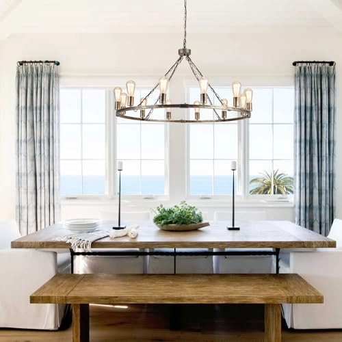 Vintage Wagon Wheel Chandeliers