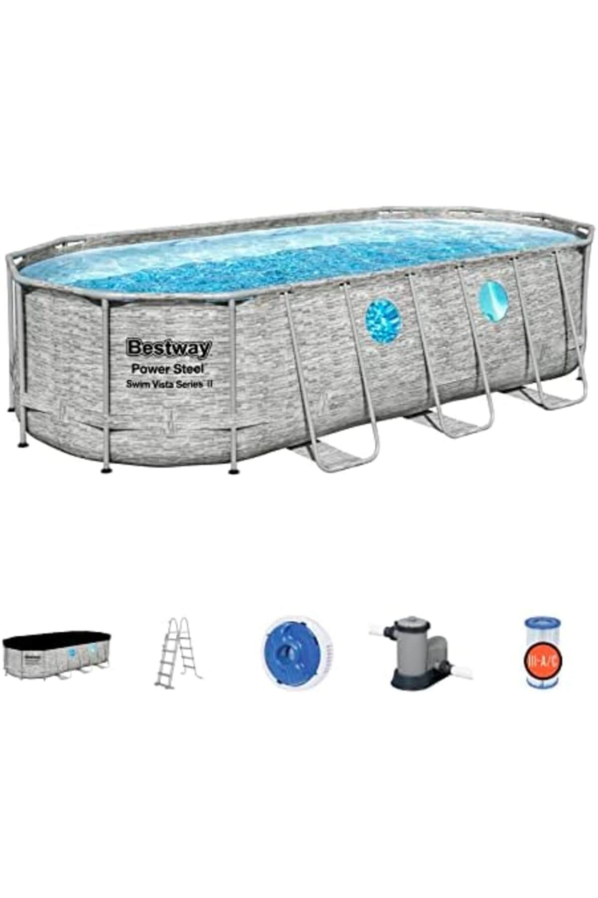 Power Steel Oval Above Ground Pool