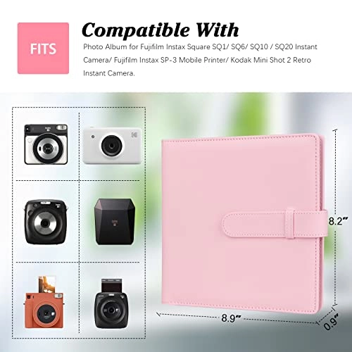 Instax Square 288 Pockets Faux Leather Photo Album