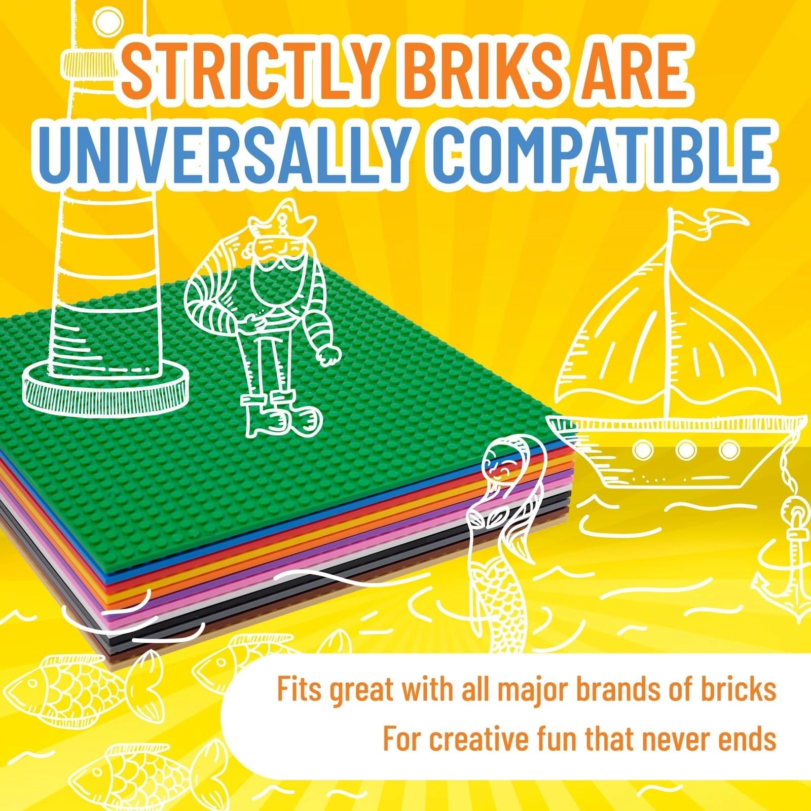 Stackable Baseplates - 12 pcs