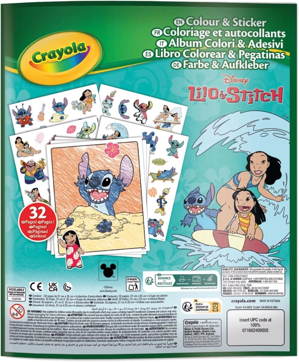 Lilo & Stitch Activity Sticker Book 32 pages 4 pcs