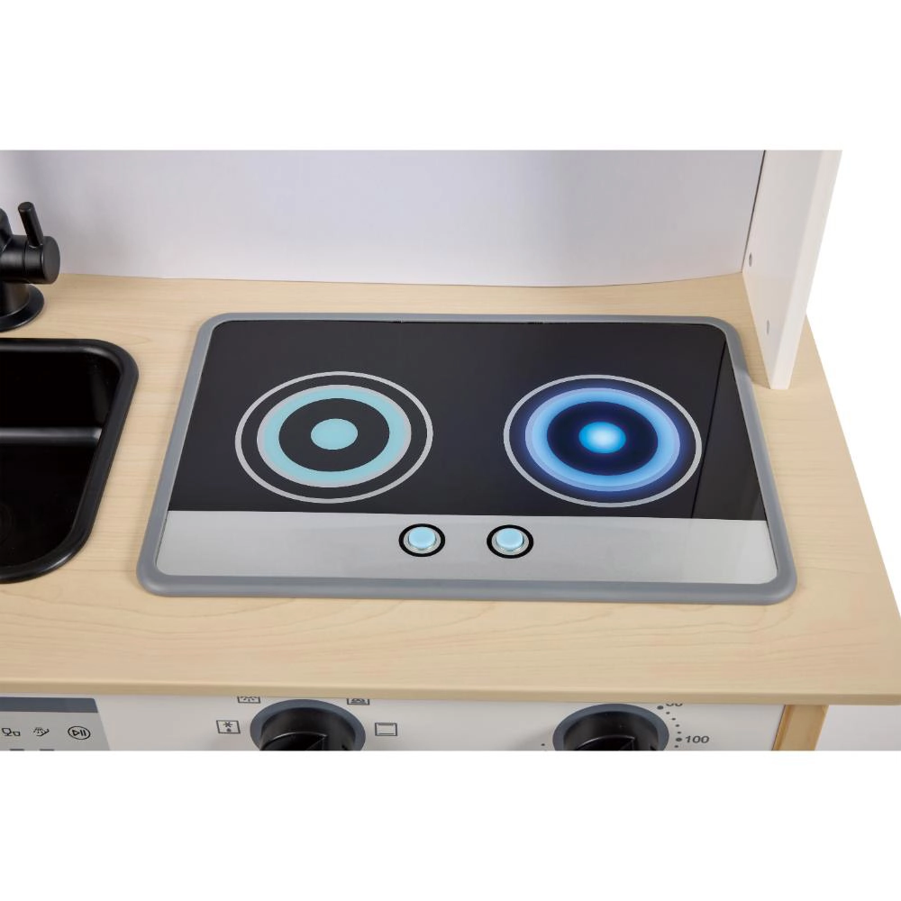 Wooden Modern Smart Kitchen & Food Playset - 12 pcs (531-E3216)