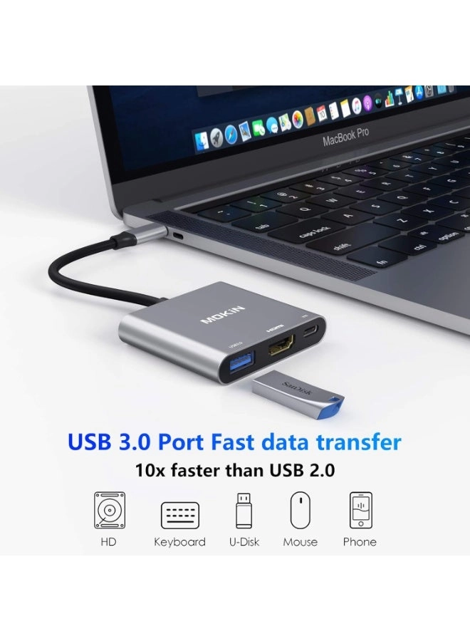 USB-C Multiport Hub - 4K HDMI 60W PD 5Gbps