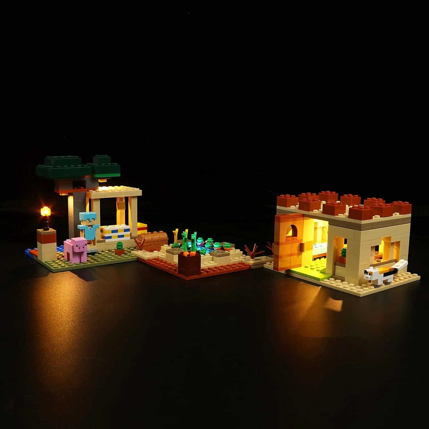 BrickBling LED Light Kit - Copper Minecraft 5V for LEGO Illager Raid 21160