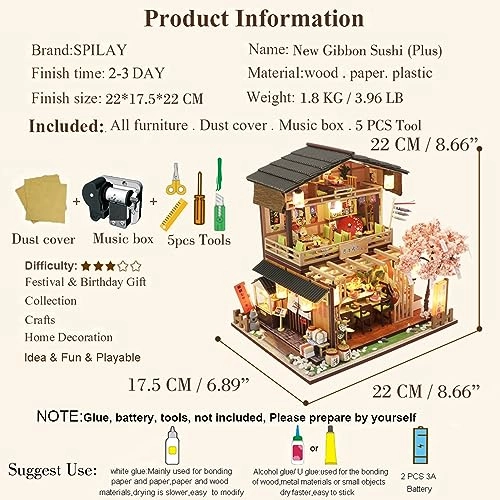 DIY Miniature Dollhouse Kit - 124 scale