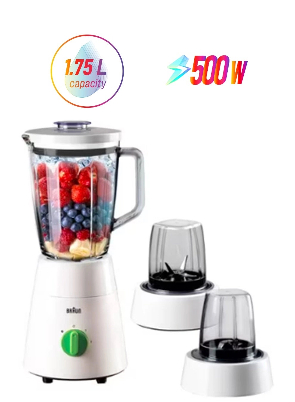Braun JB0153WH - 3 in 1 Glass Jug Pulse Function