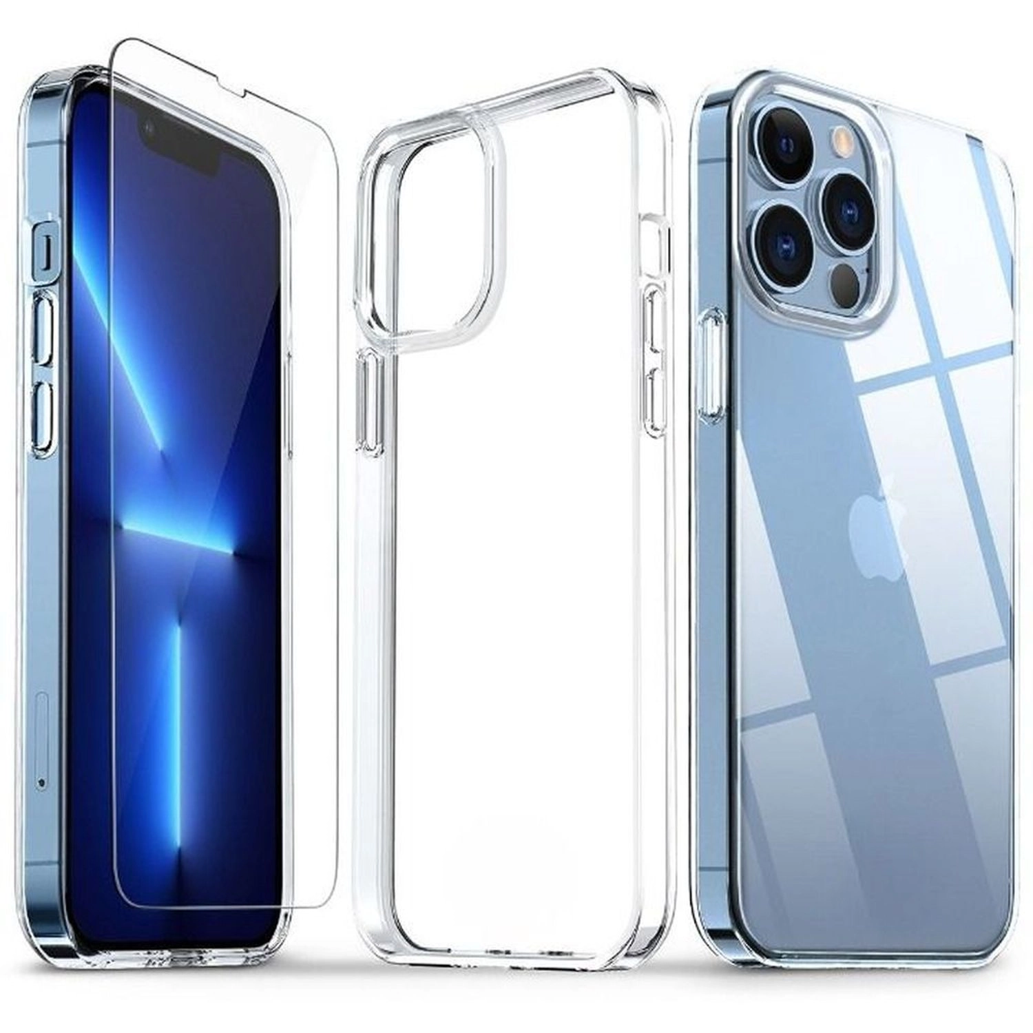 Seige Back Case + Screen Protector - Tempered Glass for Apple iPhone 13 Pro Max