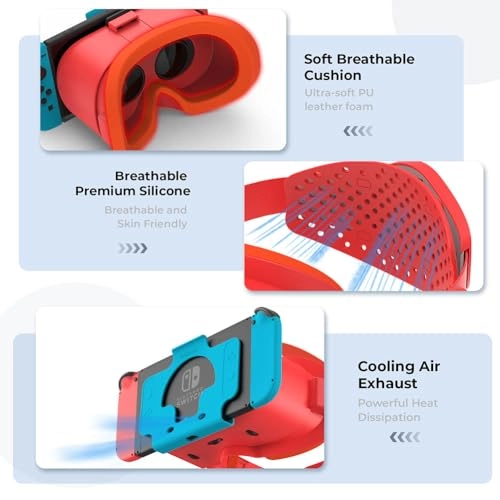 VR Headset for Nintendo Switch - Adjustable HD Lenses Head Strap