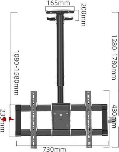 TV Ceiling Mount - 80kg 37-85 inch