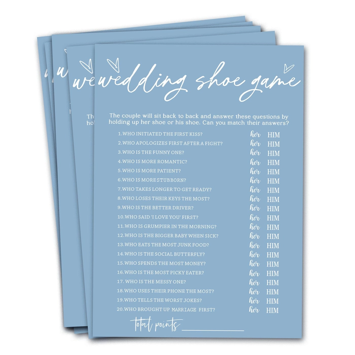 Wybgno Bridal Shower Games Cards & Shoe Game