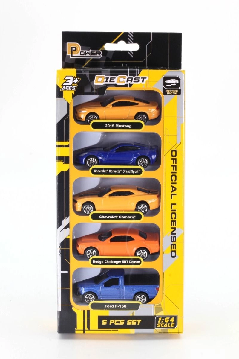 D-Power 1:64 Diecast 5-Piece Car Set