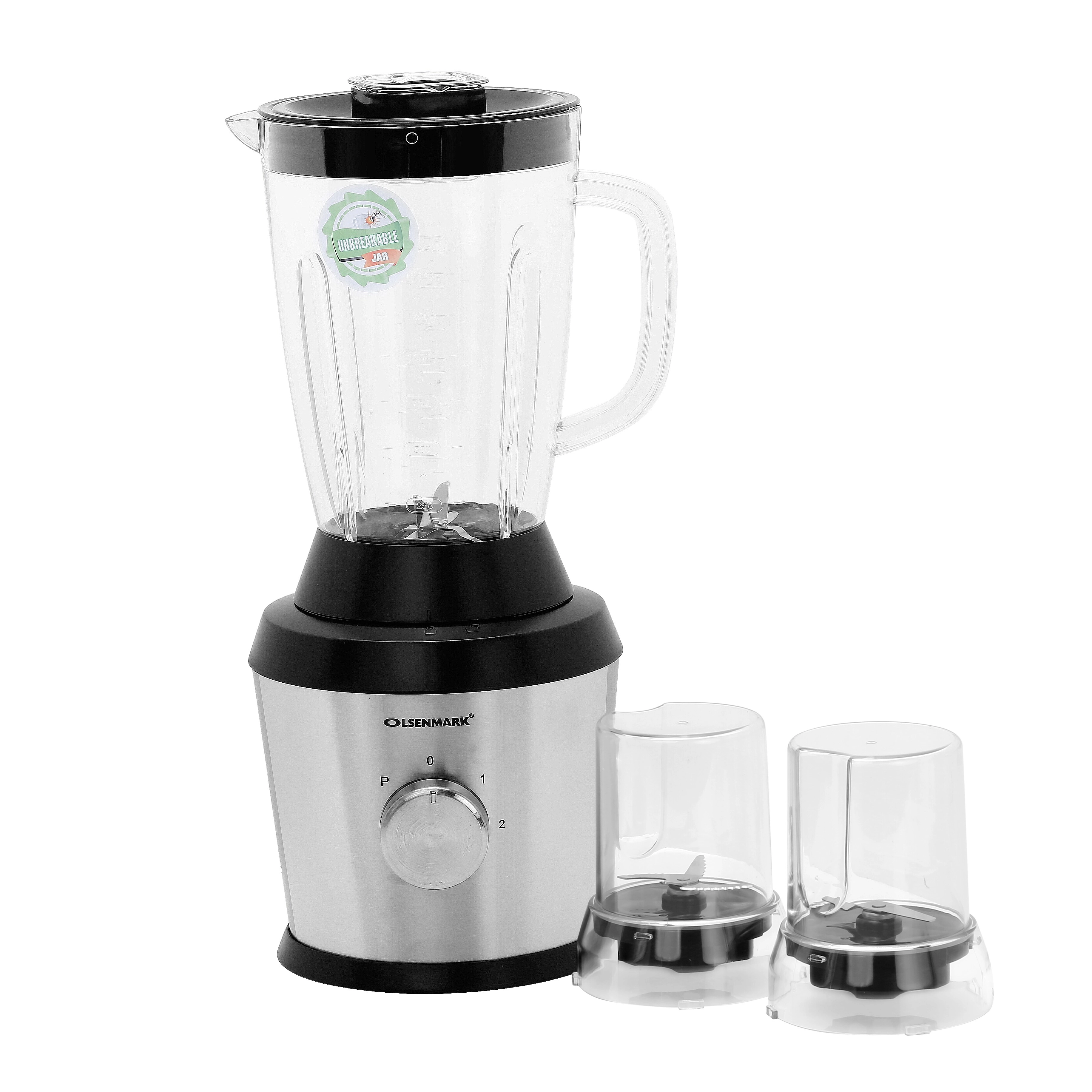 Olsenmark Middle East L.L.C 3-in-1 Multifunctional Blender - 500W