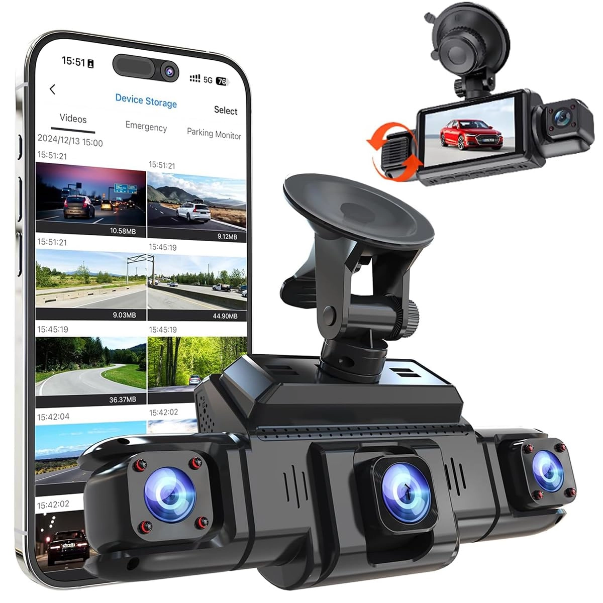 360 View 4 Channel Dash Cam