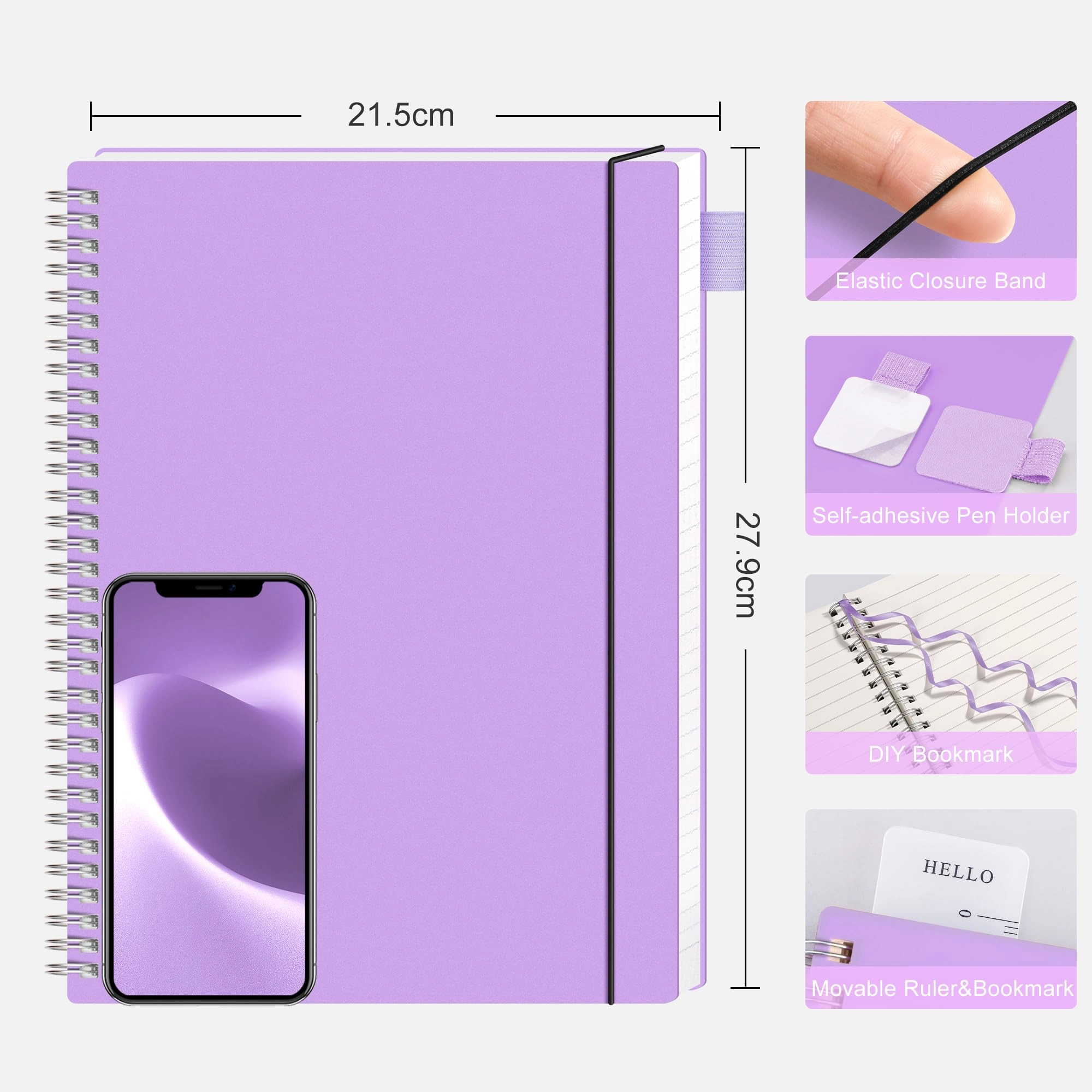 Notebook A4 Spiral - Lined 55 Sheets