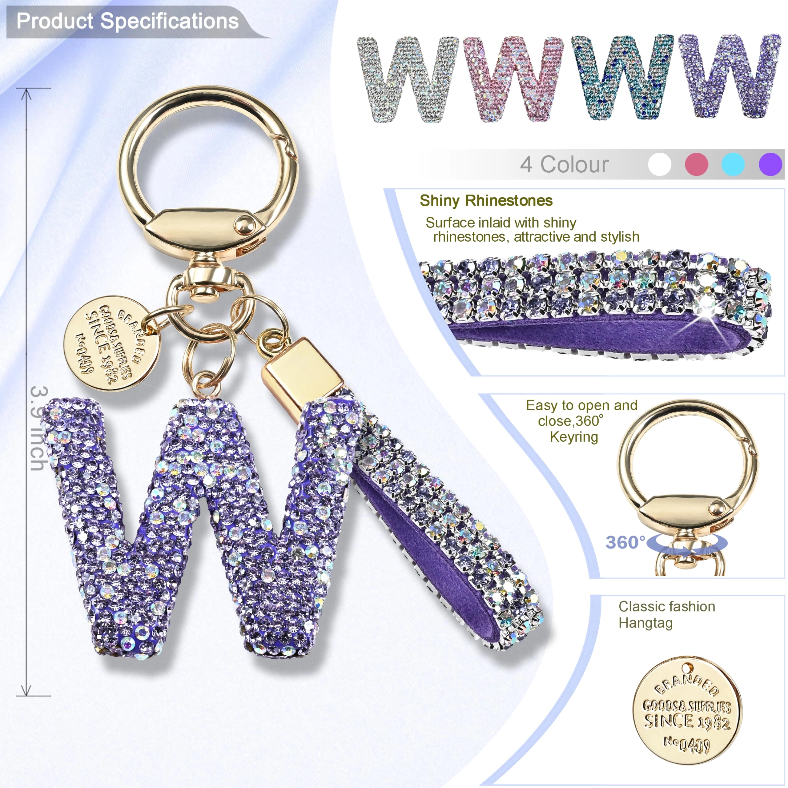 Initial Letter Keychain - Letter