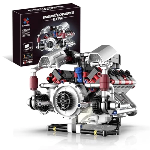 V8 Engine - Building Blocks Engine Model Kit Transparent Functional Model