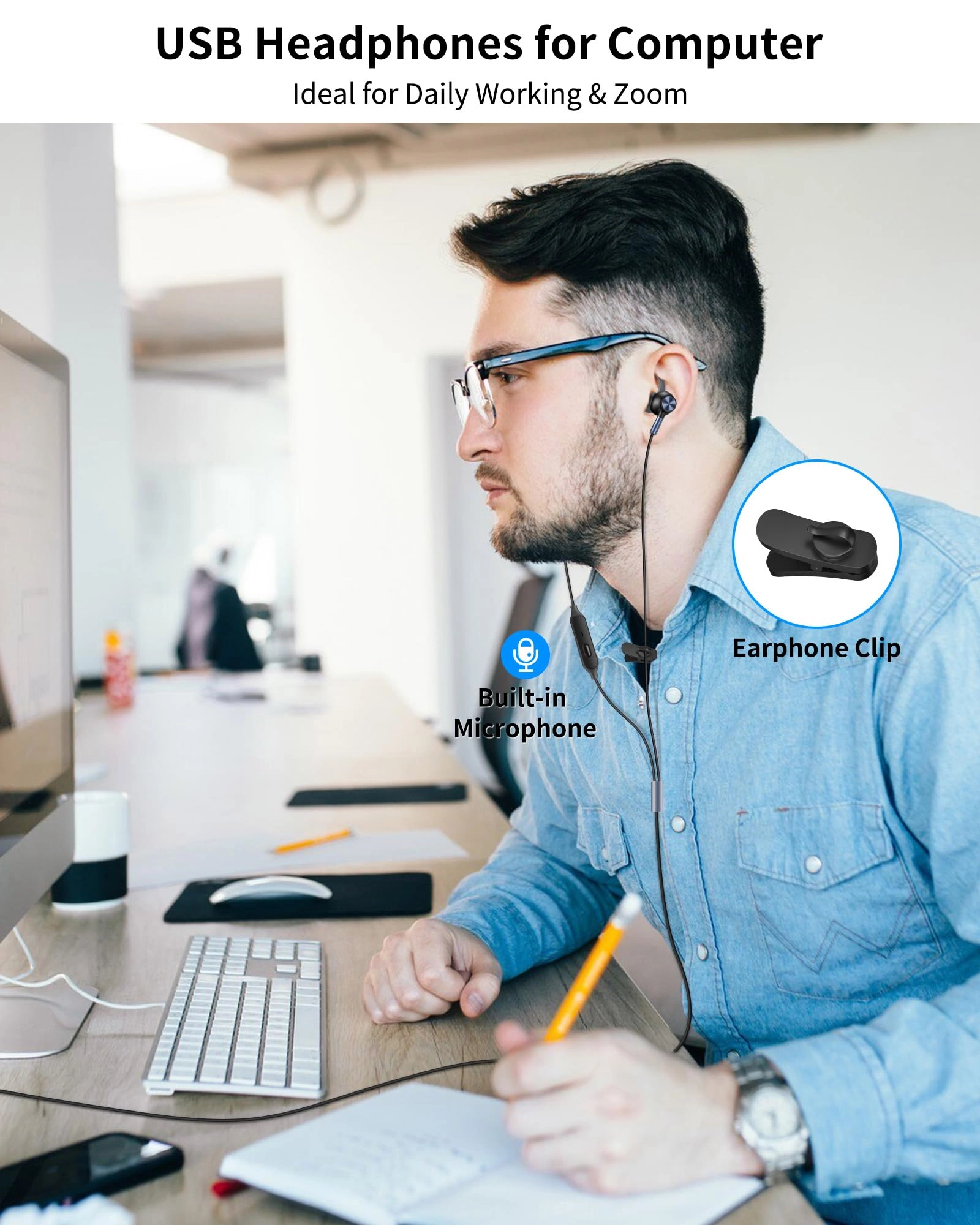 USB Earbuds - Wired Earbud