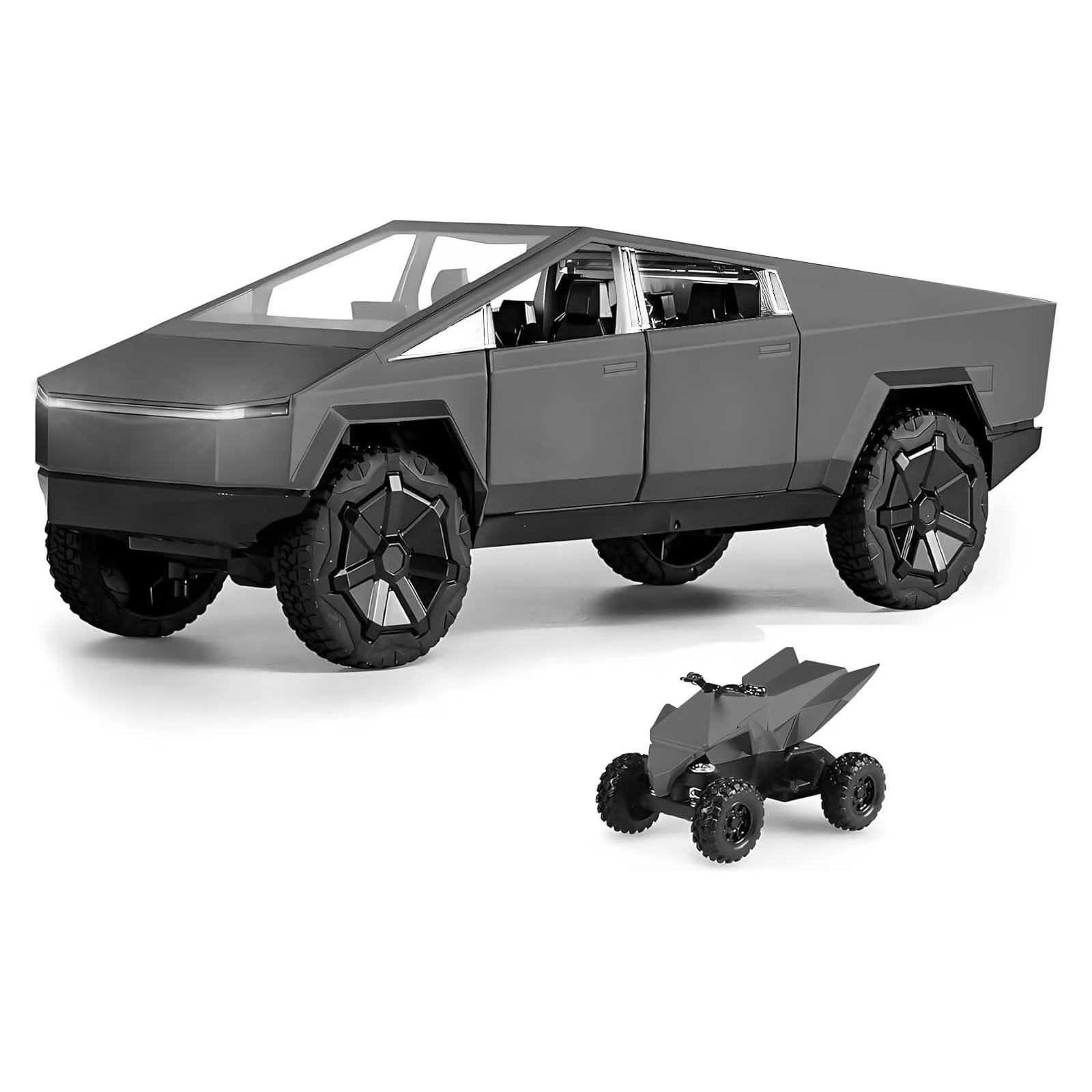 BiKiBao Toy Trucks with Motorcycle - Diecast Metal Sound and Light