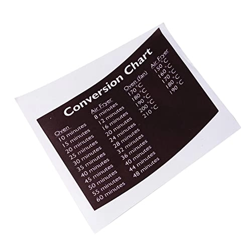 Air Fryer Conversion Chart Sticker - high quality polymeric vinyl 1pcs*Temperature Guide/1pcs*Conversion chart