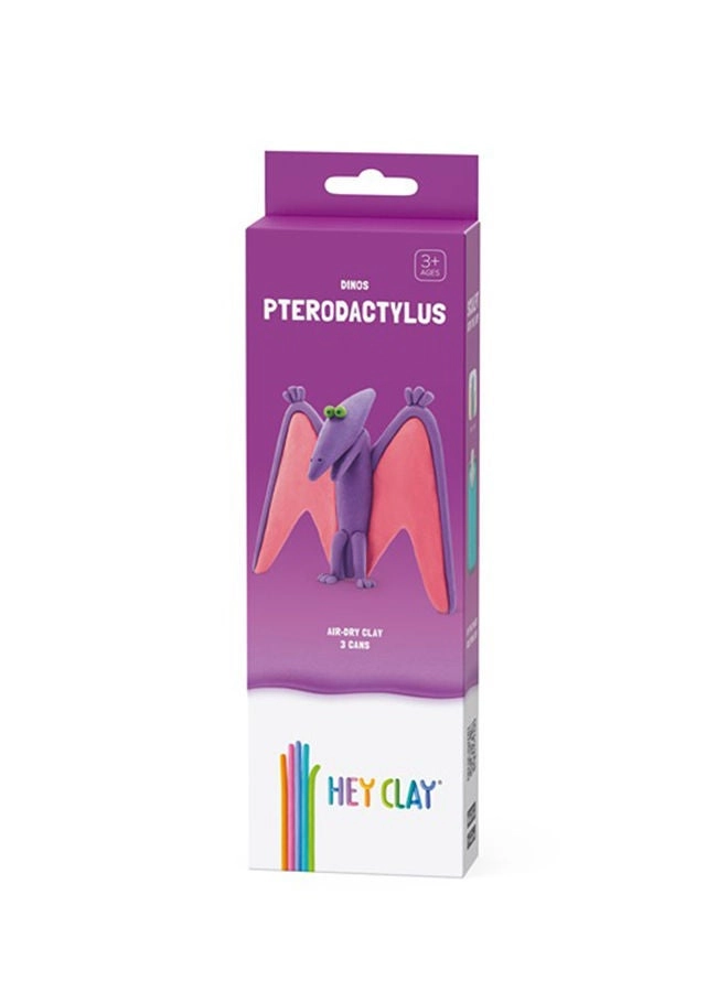 HEY CLAY Pterodactylus Plastic Creative Modelling Air-Dry Clay - 3+ years 3 Cans