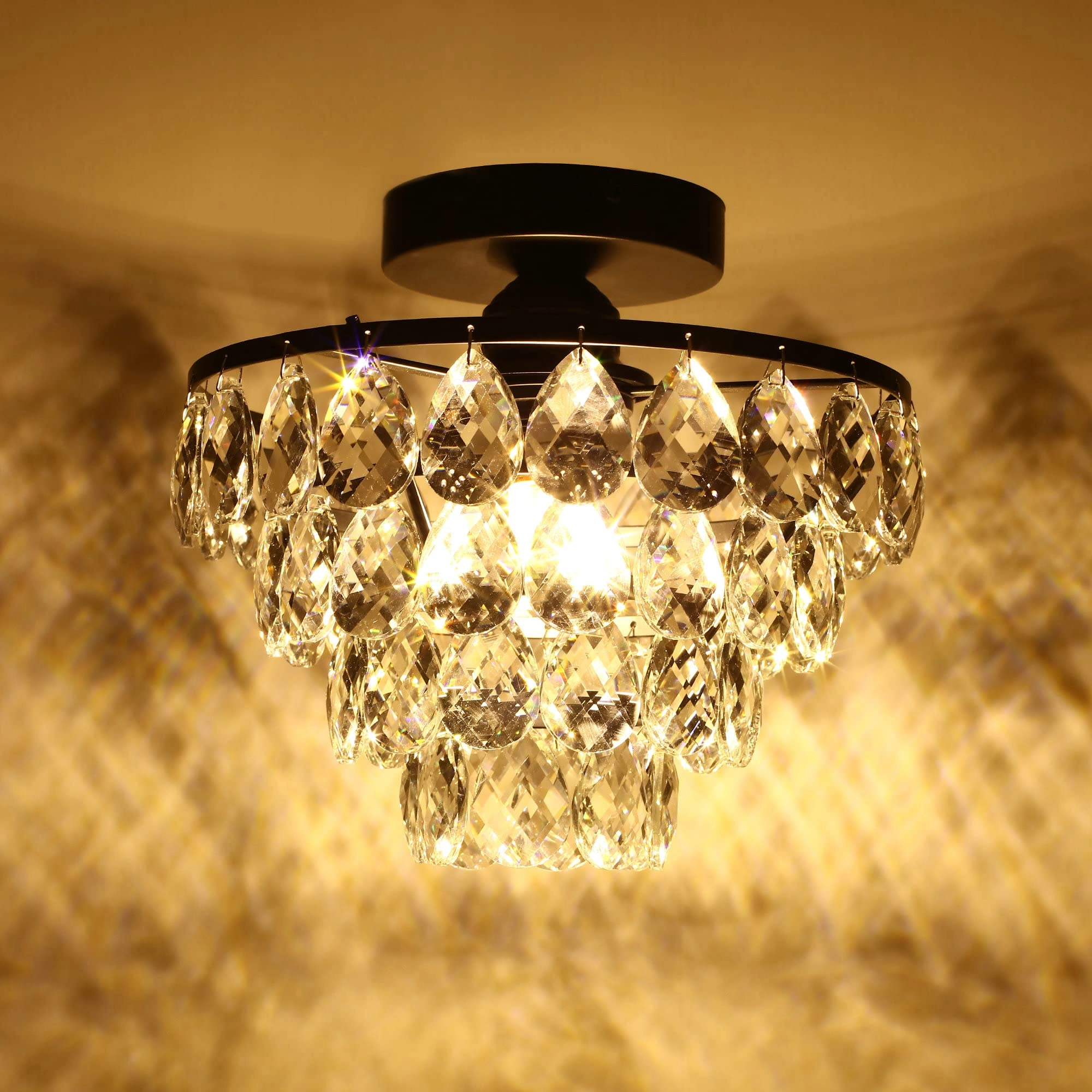ZenithBeam Mini Small Crystal Ceiling Lamp - Dimmable