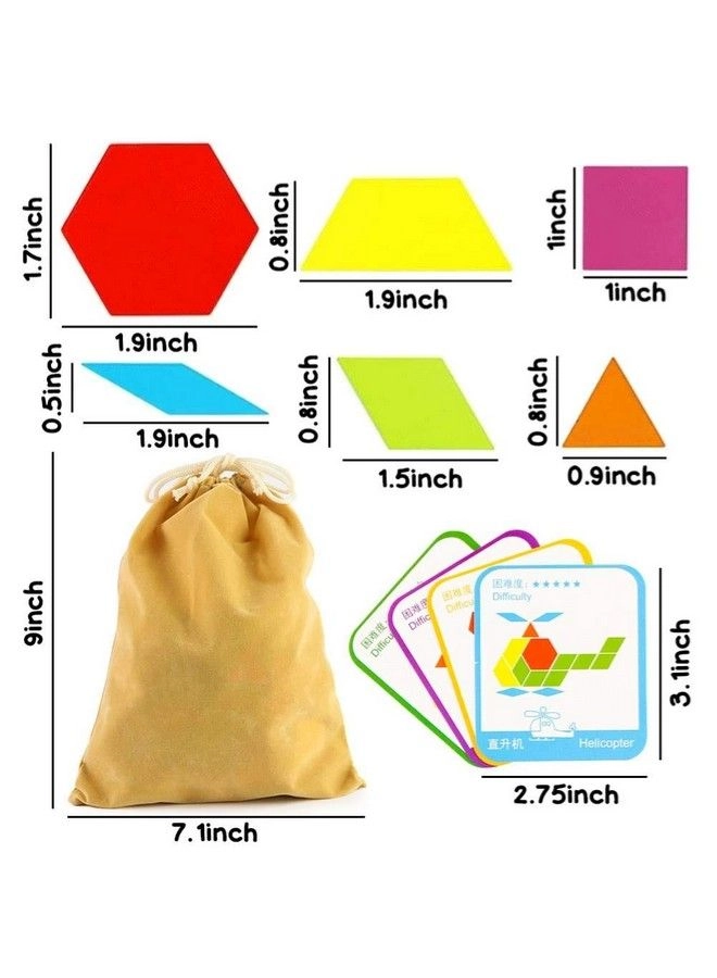 Wooden Pattern Blocks - 209 pieces