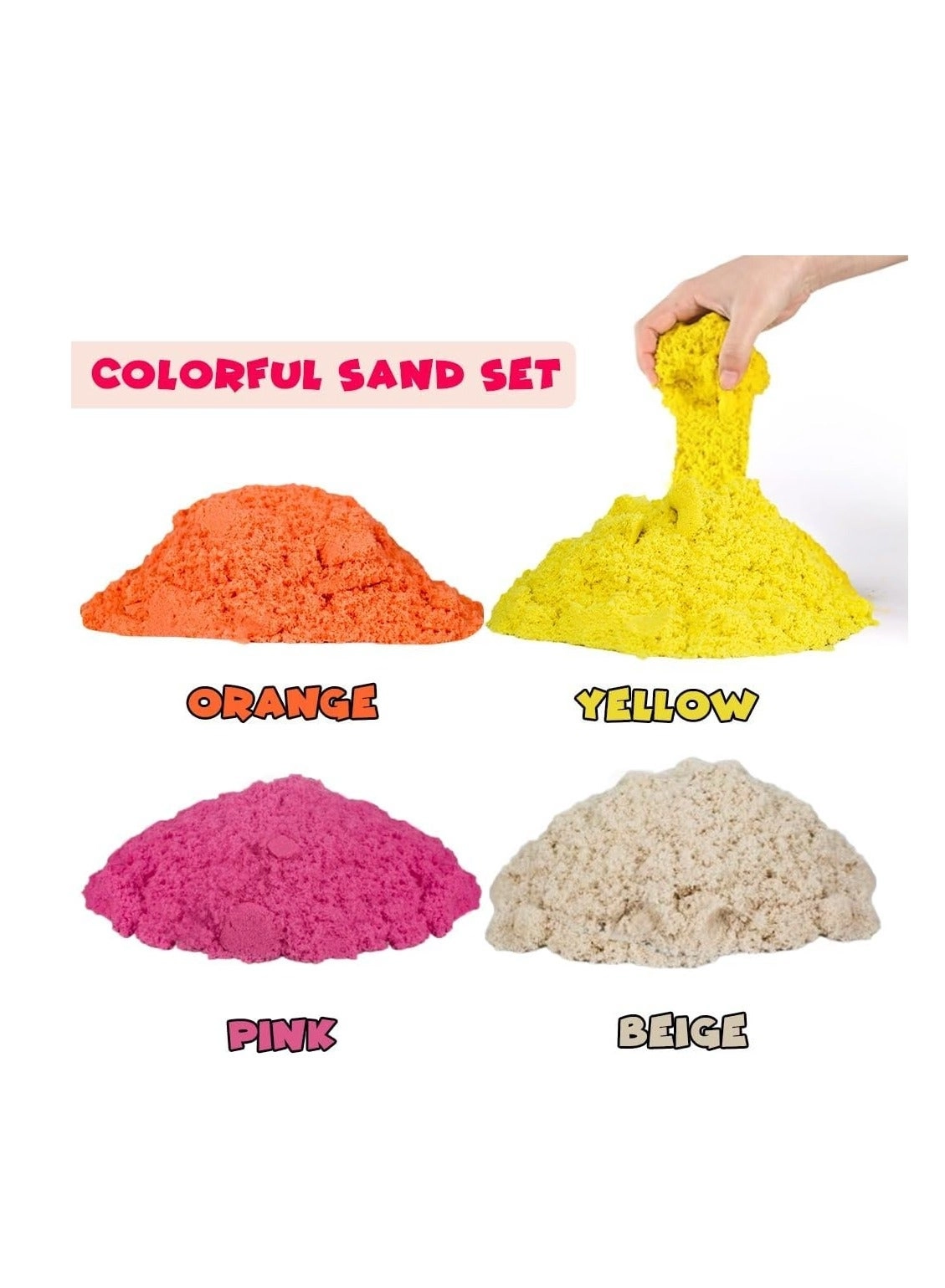 Magical Play Sand Kit - 908g Colorful Birthday Cake Mold
